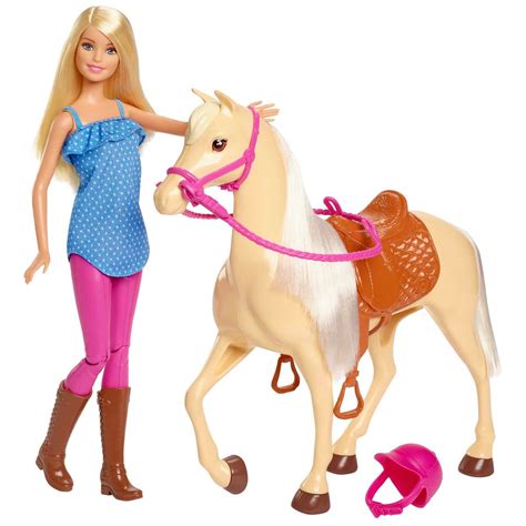 pferd für barbie|Barbie Pferd und Reiterin Puppe blond mit Zubehör.